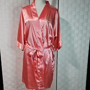 Bridesmaid Size S/M Satin Wrap Robe with Belt
